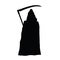 Grim reaper holding scythe black silhouette