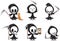 Grim Reaper icons Halloween