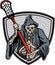 Grim Reaper Lacrosse Player Crosse Stick Retro