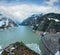 The Grimsel Pass summer landscape with lake Switzerland