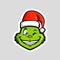 Grinch Christmas emoji emoticon Winking Face