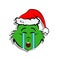 Grinch in cry emoji sticker style icon