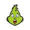 Grinch emoticon Astonished Face sticker