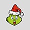 Grinch emoticon emoji Astonished Face