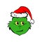 Grinch in indifference emoji icon