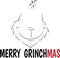 Grinch outline with MERRY GRINCHMAS lettering, grinch smile, silhouette