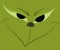 Grinch smile, background, grinch sly look, grinch face outlines, background, grinch
