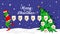 Grinch steals national flag of Cyprus illustration. Green Ogre in Christmas poster