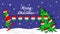 Grinch steals national flag of Hungary illustration. Green Ogre in Christmas poster