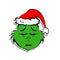 Grinch in Tired emoji sticker style icon