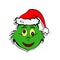 Grinch in vexation emoji sticker style icon