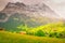 Grindelwald alpine village near Interlaken in the canton of Bern, Swiss alps