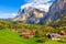 Grindelwald, Switzerland village and mountains view