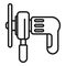 Grinding wheel machine icon outline vector. Grinder tool