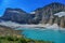 Grinnell Glacier clear blue sky, Glacier National Park