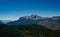 Grinnell Overlook via Granite Park Trail in Glacier National Park, wilderness area in Montana`s Rocky Mountains. USA.