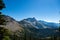 Grinnell Overlook via Granite Park Trail in Glacier National Park, wilderness area in Montana`s Rocky Mountains. USA.