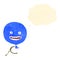 grinning balloon retro cartoon