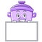 Grinning with board rice cooker character cartoon