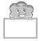 Grinning with board thunder cloud character cartoon