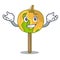 Grinning candy apple character cartoon