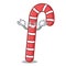 Grinning candy canes character cartoon