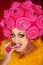 Grinning Drag Queen Biting Fingernails