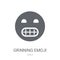 Grinning emoji icon. Trendy Grinning emoji logo concept on white