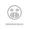 Grinning emoji linear icon. Modern outline Grinning emoji logo c