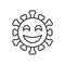 Grinning Face with Smiling Eyes line icon