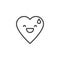 Grinning Face With Sweat emoticon outline icon