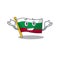Grinning flag bulgarian isolated in the character