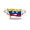 Grinning flag colombia isolated in the cartoon