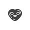 Grinning heart with smiling face emoji vector icon