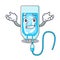 Grinning infussion bottle character cartoon