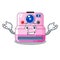 Grinning instant camera with revoke cartoon picture