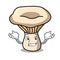Grinning milk mushroom character cartoon