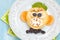 Grinning monkey funny Halloween pancake