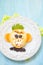 Grinning monkey funny Halloween pancake