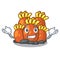 Grinning orange coral reef isolated with mascot