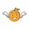 Grinning orange fruit cartoon character