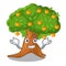 Grinning orange tree in the character shape