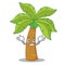 Grinning palm tree character cartoon