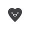 Grinning Squinting emoticon vector icon