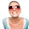 Grinning Woman in Sunglasses