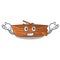 Grinning wooden boats isolated with the cartoons