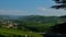 Grinzane Cavour, Piedmont, Italy. July 2018. At the foot of the castle all around heavenly views of the vineyards