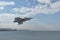 Gripen aircraft over the horizon.