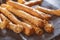 Grissini - traditional Italian salty breadsticks sprinkled with