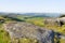 From the gritstone rocks of Stanage Edge over the Derbyshire landscape